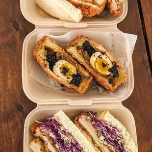 Miso Katsu Sando with Pork, Tokyo Curry Pan Sando, Naka Sando | Instagram: @telephonesmoothie
