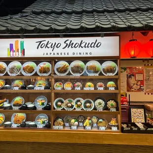 a display of various types of food