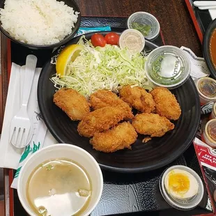 fried oysters plate