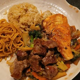 Hibachi steak &amp; salmon