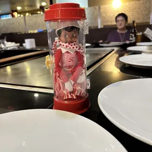 My daughter's Elf on a Shelf came to dinner