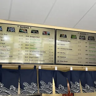 menu and prices