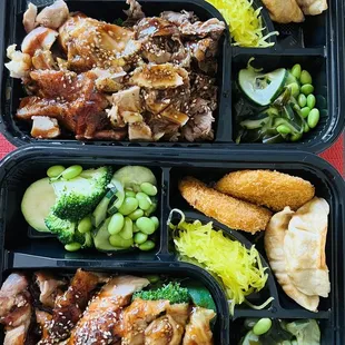 Bentos with veggies