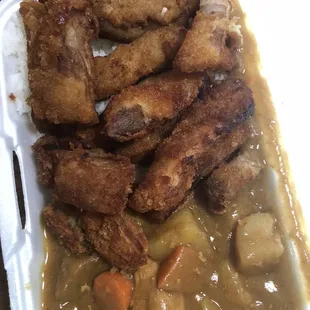 Katsu Chicken and Curry Chicken Combo