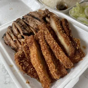 Teriyaki and katsu combo