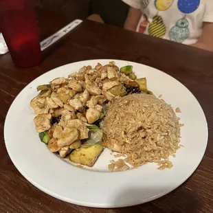 Hibachi Chicken with Fried Rice.