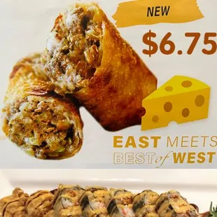 Beef Cheese Egg Roll
