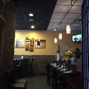 the dining area