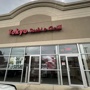 the front of the restaurant