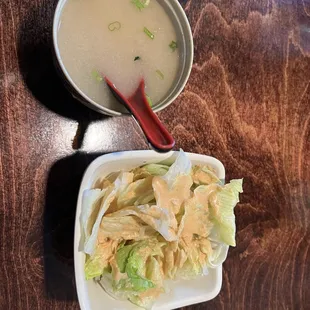 Miso Soup and salad