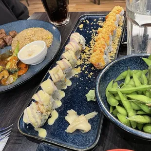sushi, sashimi, sushi and sashimi, food