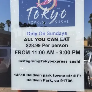 Photo taken 2021-10-16. AYCE on Sundays only.