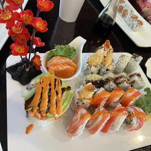 a variety of sushi
