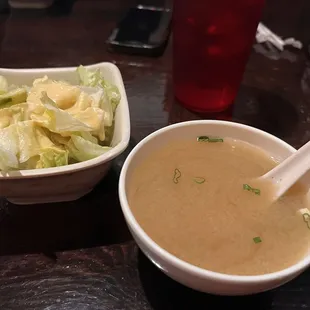 Salad and delicious Mizo soup