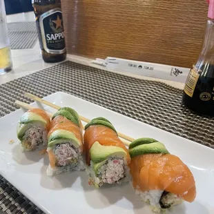 This is the Denny roll. Holy cow it&apos;s good. It&apos;s one of the sushi maker&apos;s favorites
