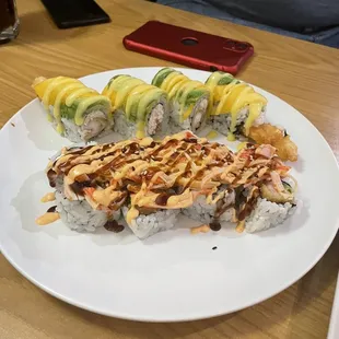 sashimi, sushi, sushi and sashimi, food