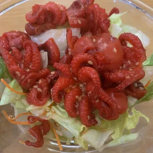 Baby octopus salad
