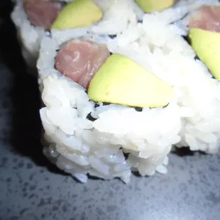 Tuna avocado roll.