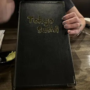 The front of the menu!