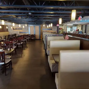 the inside of a restaurant