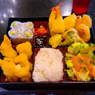 Deluxe Tokyo Fried Chicken Bento Box. Good!! Service is always stellar!