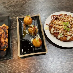 two plates of food