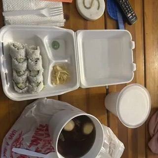 Udon and California Roll Combo