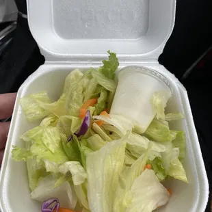 side salad that came with meal