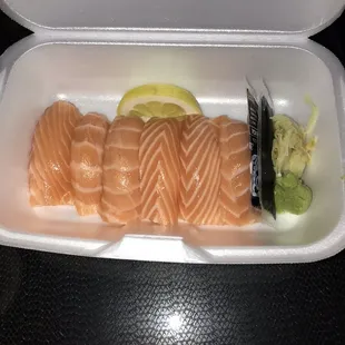 Marbly thick salmon nigiri 3 orders $15