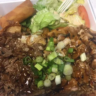 Chicken &amp; Beef combo plate is delicious