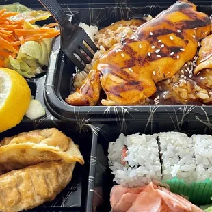 Salmon bento box