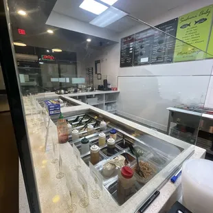 interior, sushi and sashimi