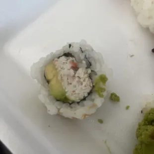No cucumber- in all 4 rolls...