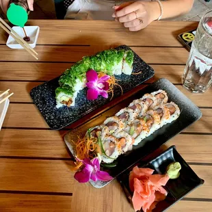Mermaid roll and Sunset roll