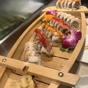 Hamachi Jalapeno Roll  Two Timing Tuna Roll  Salmon Seduction Roll Salmon Seduction Roll