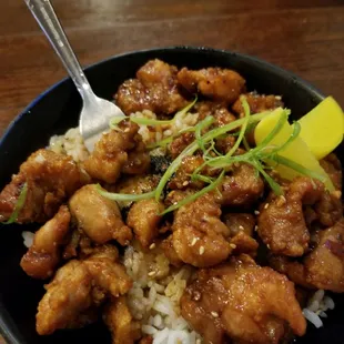 Spicy Karaage bowl - $6.25