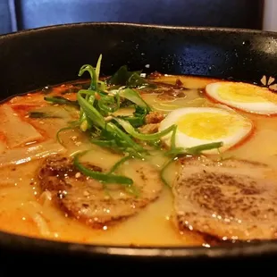 Tonkatsu ramen. It was soo flavorful. The broth had a great pork taste, extremely filling, and great combination of ingredients.