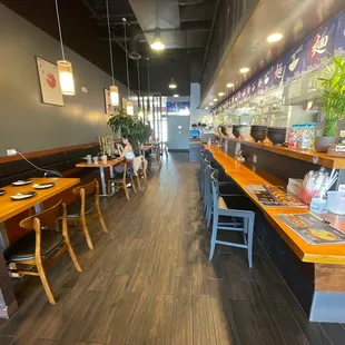 interior, sushi and sashimi