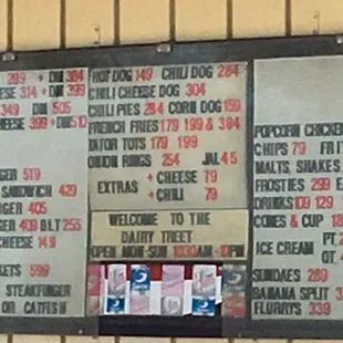 Dairy treet menu