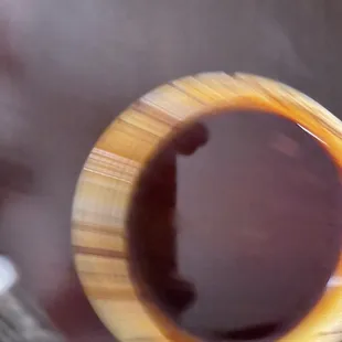 There is chili below the grease. It's 8 ounces quarter inch grease on top