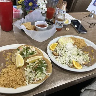 Our delicious meals that we're getting ready to devour and put into our stomachs