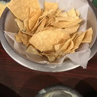 Chips, queso