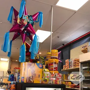 a display of mexican food