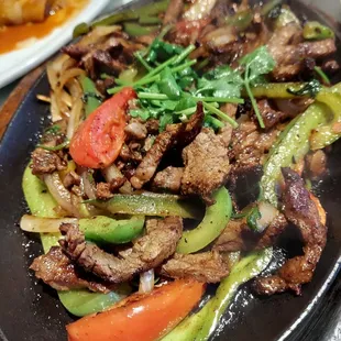 Steak fajitas