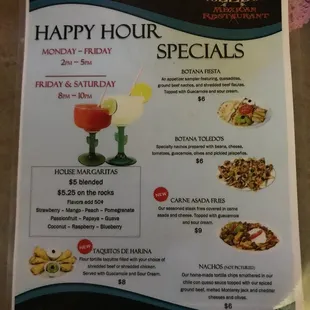 Happy hour Menu