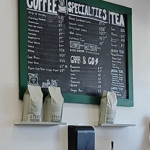 Coffee Menu