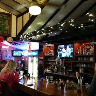 people sitting at the bar