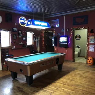 a pool table