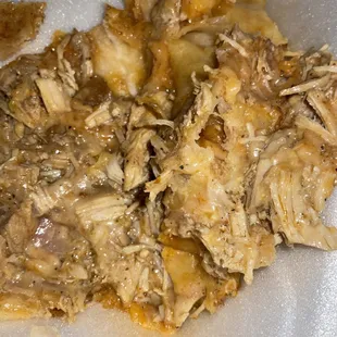 Inside chicken quesadilla