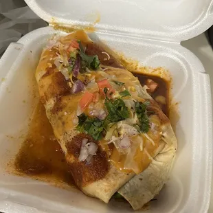 Wet spicy burrito!